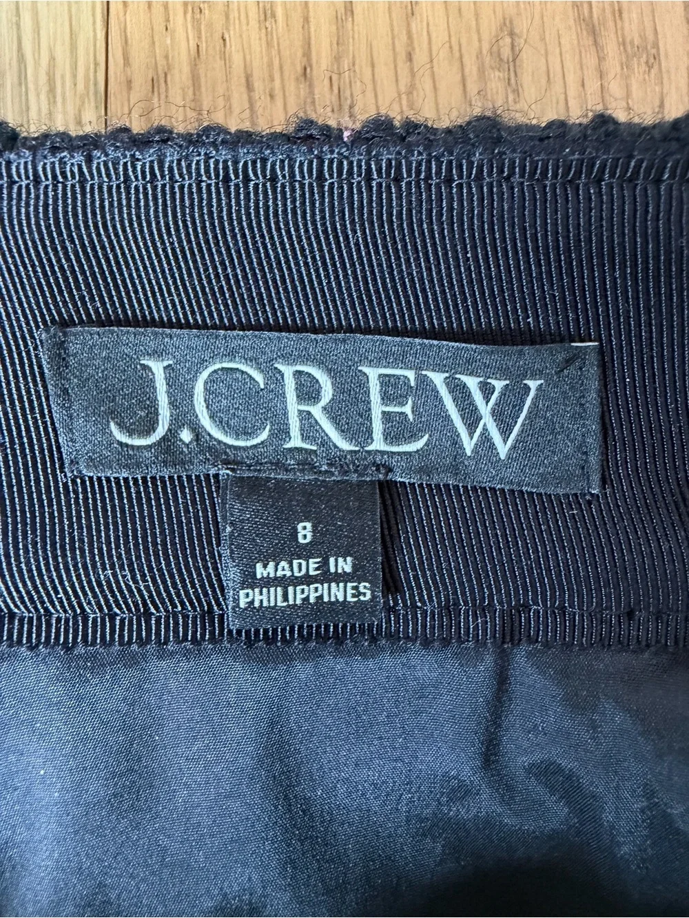 🖤 J.Crew Black Tweed Patch Pocket Mini Skirt Size 8